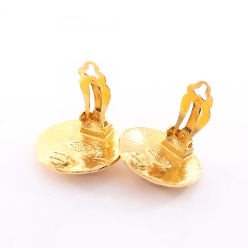 CHANEL Gold Logo Earrings - Picture 5 of 5